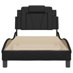vidaXL Cadre de lit Viana sans matelas noir 90x200 cm similicuir