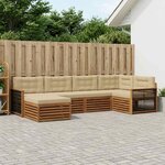 vidaXL Ensemble de canapés d'extérieur 6 Pièces Naturel et Beige