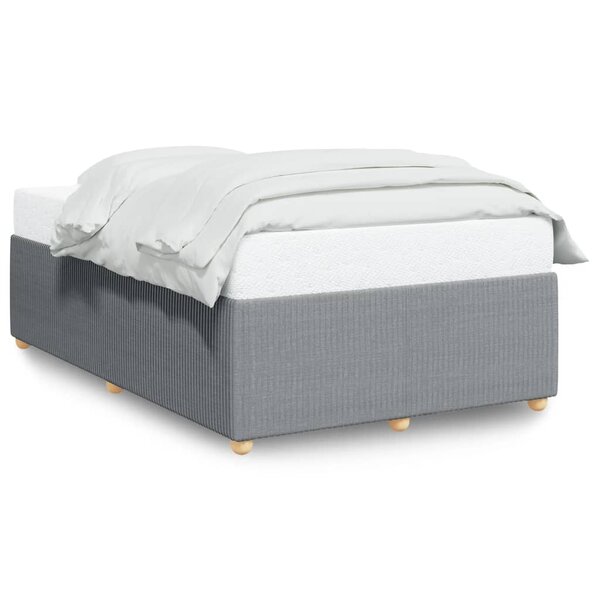 vidaXL Cadre de lit gris clair 120x190 cm tissu