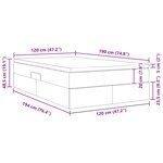 vidaXL Lit avec rangement et matelas Gris foncé 120 x 190 cm Velours