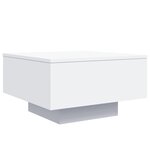 vidaXL Table basse avec lumières LED blanc 55x55x31 cm