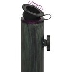 vidaXL Socle de parasol Vert 45x45x30 cm Fonte