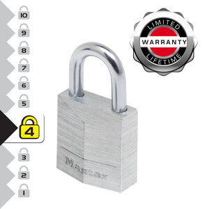 9130EURDCC Cadenas à Clé en Aluminium Massif  Gris  3 x 5 2 x 1 6 cm