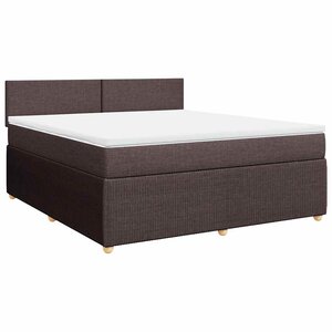vidaXL Sommier à lattes de lit avec matelas Marron foncé 180x200 cm