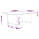 vidaXL Table à manger marron clair bois de chêne massif rectangulaire