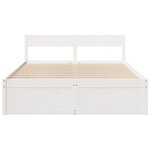 vidaXL Cadre de lit sans matelas blanc 150x200 cm bois de pin massif