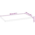 vidaXL Plan de travail de cuisine bois de chêne massif rectangulaire