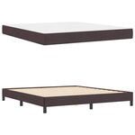 vidaXL Lit à ressorts avec matelas Marron foncé 180 x 200 cm tissu