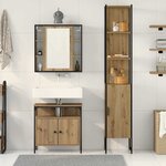 vidaXL Ensemble de mobilier de salle de bain 3 Pièces Chêne artisanal