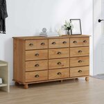 vidaXL Commode ASKIM Marron 79 x 40 x 133 5 cm Bois de pin massif