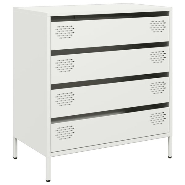 vidaXL Buffet blanc 68x39x73 5 cm acier laminé à froid