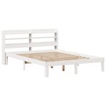 vidaXL Cadre de lit avec tête de lit sans matelas blanc 140x190 cm