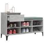 vidaXL Armoire à chaussures Gris béton 102x36x60 cm Bois d'ingénierie