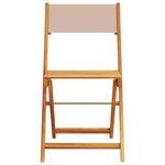 vidaXL Ensemble à manger de jardin 5 Pièces taupe tissu et bois massif