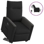 vidaXL Fauteuil inclinable électrique noir tissu
