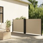 vidaXL Auvent latéral rétractable beige 100x1000 cm