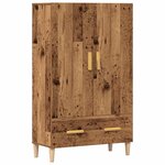 vidaXL Buffet haut vieux bois 70x31x115 cm bois d'ingénierie