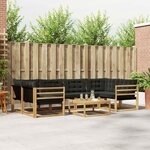 vidaXL Ensemble de canapés d'extérieur 7 pc Blanc et noir