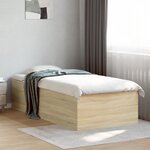 vidaXL Cadre de lit sans matelas chêne sonoma 90x190 cm