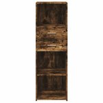 vidaXL Buffet haut chêne fumé 40x42 5x124 cm bois d'ingénierie