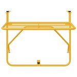 vidaXL Table Suspendue de Balcon Moutarde 60 x 39 x 65 cm Acier