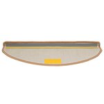 vidaXL Tapis d'escalier 30 pièces 65 x 21 x 4 cm Beige Demi-rond Grand