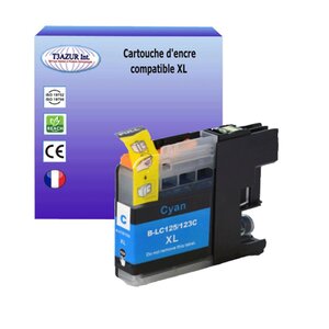 T3AZUR- Cartouche compatible avec Brother LC123 XL pour Brother MFCJ245 MFCJ4410DW MFCJ4510DW MFCJ4610DW MFCJ470DW MFCJ4710DW Cyan