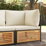 vidaXL Canapé d'angle de jardin avec coussins bois massif d'acacia