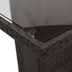 vidaXL Ensemble à manger de jardin 9Pièces coussins noir résine tressée