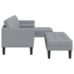 vidaXL Ensemble de Canapés 2 Pièces Gris clair 173 x 131 x 67 cm tissu