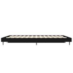 vidaXL Cadre de lit sans matelas noir 140x190 cm bois d'ingénierie