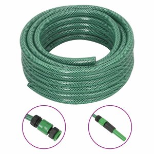 vidaXL Tuyau d'arrosage avec jeu de raccords vert 0 5" 50 m PVC
