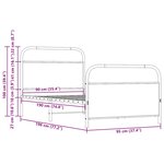 vidaXL Cadre de lit sans matelas 90x190cm chêne fumé bois d'ingénierie