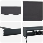 vidaXL Auvent Rétractable Manuel Anthracite 450x300 cm