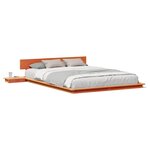 vidaXL Cadre de lit Marron 140 x 200 cm bois