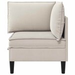 vidaXL Canapé d'angle avec rangement Avoine Velours