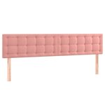 vidaXL Sommier à lattes de lit avec matelas Rose 160x200 cm Velours