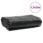 vidaXL Bâche noir 1 5x2 m 650 g/m²
