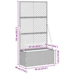 vidaXL Cache-pot de jardin Noir 70 x 30 x 135 cm Métal