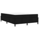 vidaXL Lit à ressorts Noir  Noir 160 x 200 cm Tissu  Bois Engineered