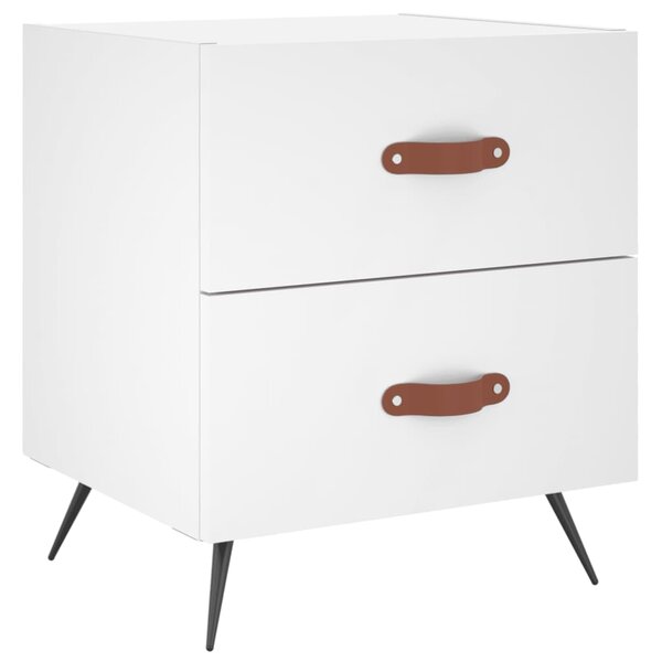 vidaXL Table de chevet blanc 40x35x47 5 cm bois d’ingénierie