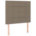 vidaXL Têtes de lit 2 Pièces Taupe 100x5x78/88 cm Tissu