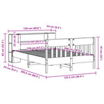 vidaXL Lit bibliothèque sans matelas cire marron 120x200 cm pin massif