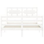 vidaXL Cadre de lit sans matelas blanc 120x200 cm bois massif