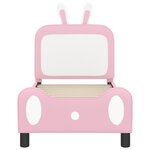 vidaXL Cadre de lit pour tout-petit avec tête de lit Rose 70 x 140 cm