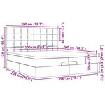 VidaXL Cadre de lit ottoman avec matelas noir 200x200cm velours