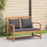 vidaXL Ensemble de canapé de jardin 2 Pièces Naturel Bois de teck solide