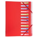 Trieur PP 5/10e opaque 12Comp. Ass. EXACOMPTA