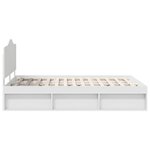vidaXL Cadre de lit avec tête de lit Blanc 140 x 200 cm Pin massif