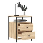 vidaXL Table de chevet chêne sonoma 44x45x60 cm bois d'ingénierie